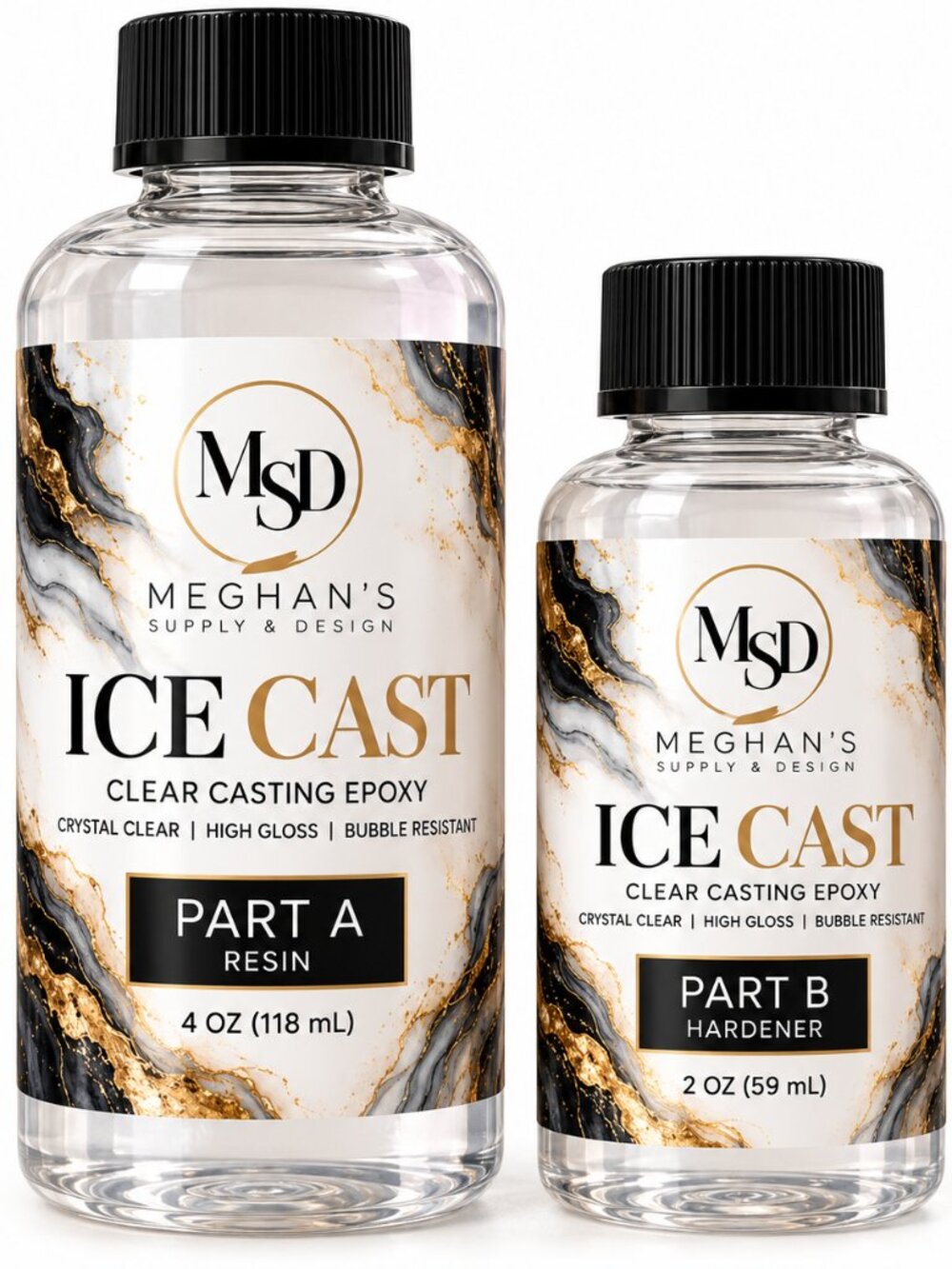 MSD ICE CAST Clear Casting Epoxy 6 oz Kit | Resin Art DIY Crafts